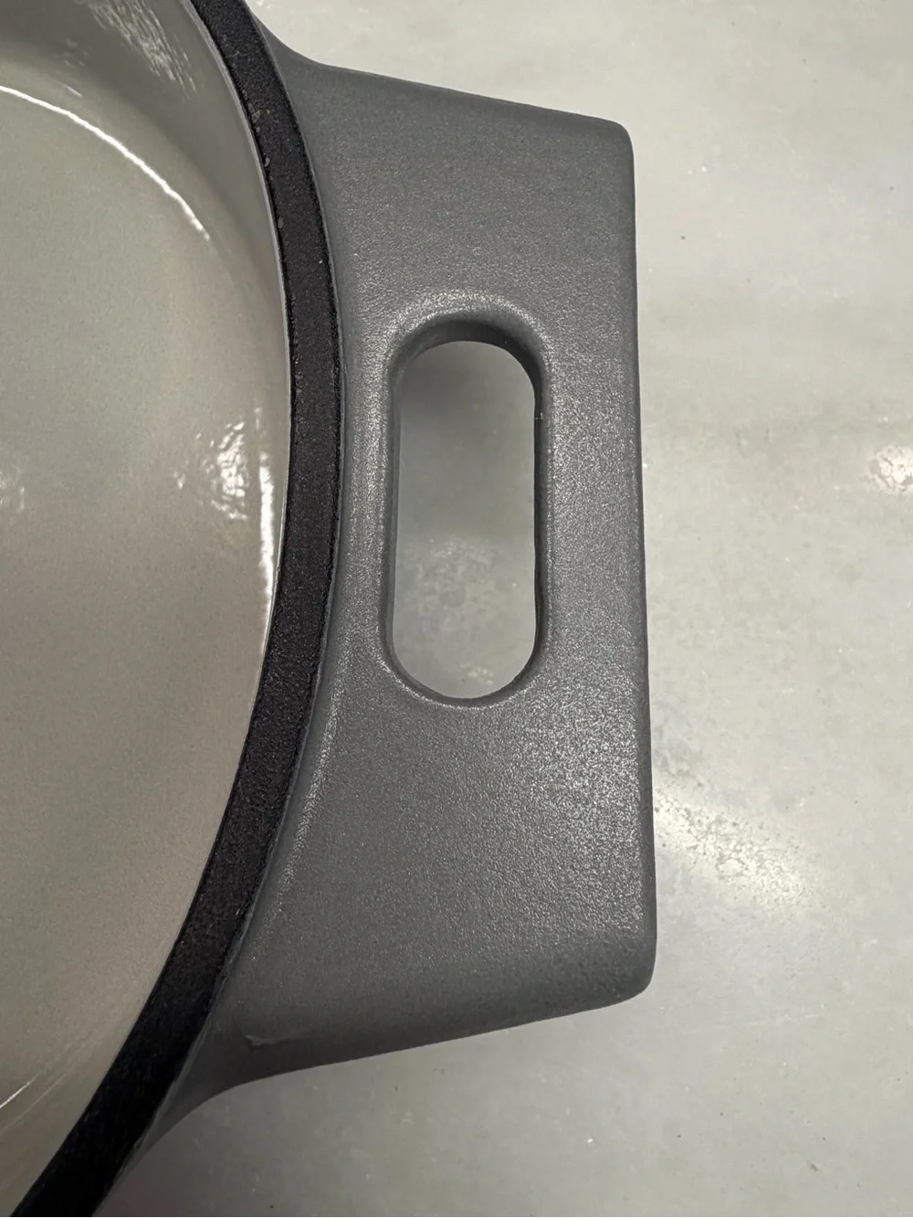 Pampered Chef Gray and Black Oval Covered Casserole Dish